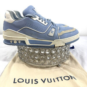 Louis Vuitton LV Trainer Sneakers by Virgil Abloh Baby Blue Size 9 US Authentic